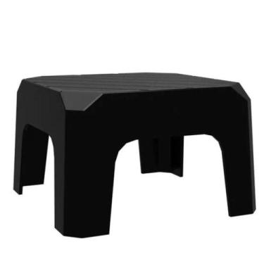 Imagem de Mini banqueta plástica reforçada preta 20 x 30cm bf2 astra