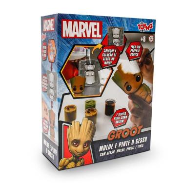 Imagem de Brinquedo Molde E Pinte O Gesso Groot Marvel Toyng
