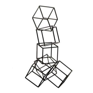 Imagem de Escultura Decorativa Em Metal Preto 23x48x23 Cm - D'rossi - DROSSI