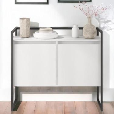 Imagem de Buffet para Sala Industrial 2 Portas Cantinho do Café - CasaH, Branco 