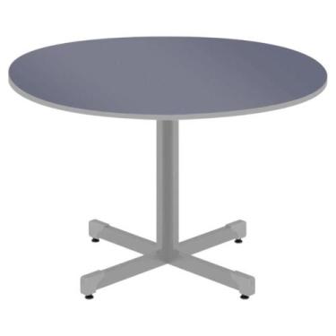 Imagem de Mesa Redonda Para 4 Lugares Centro Madeira Reunião - CasaH, Azul