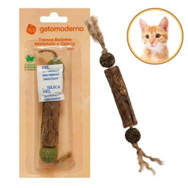 Imagem de Tronco Matatabi e Bolinhas Catnip Gato Moderno Brinquedo para Gatos 