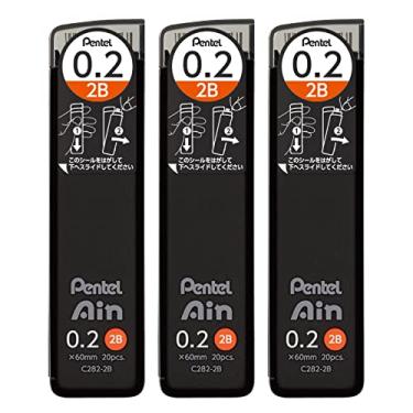 Imagem de Cabo mecânico Pentel Ain AMZ-XC2822B3P, 0,2 mm, 2B, 3 peças