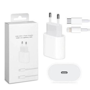 Imagem de Carregador Compativel com Iphone 7 8 X XR 11 12 13 14 Cabo e Fonte 20W