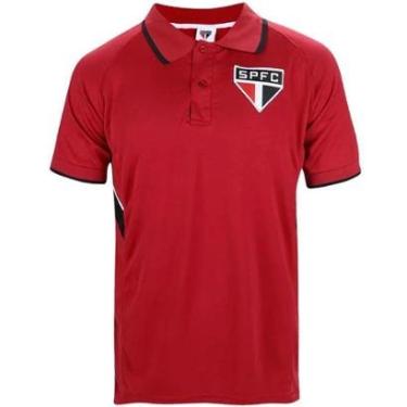 Imagem de Camisa Polo São Paulo Rowland Vermelho Dry Masculina-Masculino