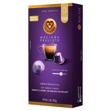 Imagem de Café 3 Corações em Cápsula Torrado e Moído Mogiana Paulista 50g