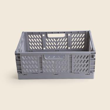 Imagem de Cesto Plástico Dobrável Cinza 30.4cm - A\CASA