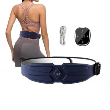 Imagem de Estimulador abdominal aquecido EMS 3 modos e 16 níveis ajustáveis para ABS Trainer com visor digital,cinto tonificante 43,3” para queima de gordura da barriga,recuperação muscular e modelagem corporal