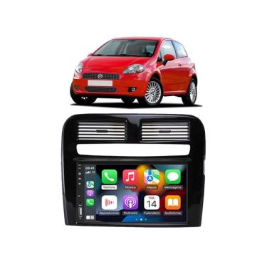 Imagem de Kit Multimídia Punto 2008 / 2012 Mold Black Piano 7 Pol CarPlay AndroidAuto Bt - FistOp...