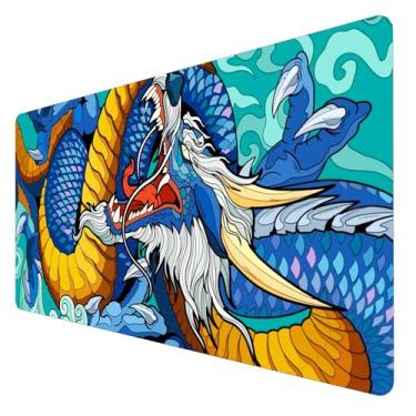 Imagem de Mouse Pad Gamer Speed Extra Grande Desk Pad Profissional Premium com Borda Costurada 60x30-Dragão Cartoon