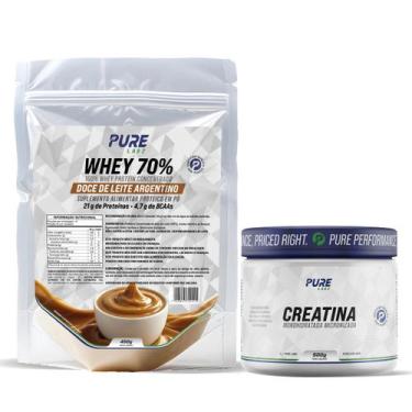 Imagem de Kit Whey Protein 70% Concentrado 450g + Creatina 500g Pure - Pure Athl