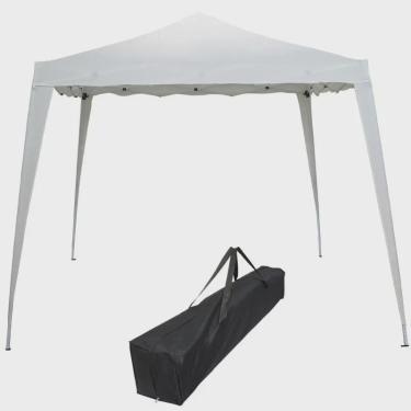 Imagem de Tenda Gazebo Articulada 2,4x2,4 m Barraca Praia Sanfonada Dobrável Alumínio com Bolsa