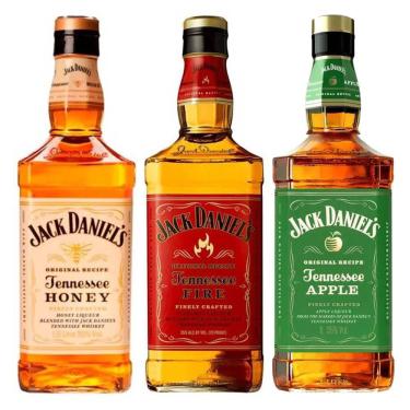 Imagem de Kit Whisky Jack Daniels Honey + Fire + Apple (1 Litro)