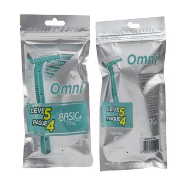 Imagem de Aparelho de barbear descartável basic + omni - 5 unidades