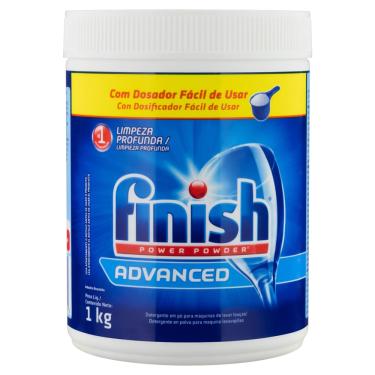 Imagem de DETERGENTE EM PÓ PARA MÁQUINA DE LAVAR LOUÇAS LIMPEZA PROFUNDA FINISH POWER POWDER ADVANCED POTE 1KG