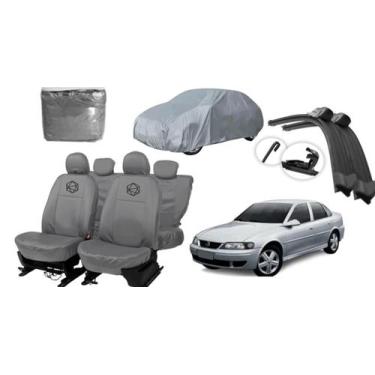 Imagem de Kit capa Vectra 97-05 couro cinza + capa cobrir carro - ferro tech br