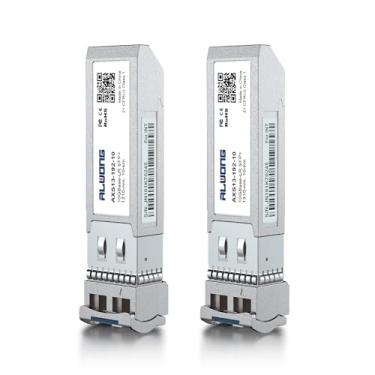 Imagem de Alwong Transceptor 10GBase-LR SFP+, módulo de fibra monomodo 10G SFP+ para LC, 1310 nm, até 10 km, para Cisco SFP-10G-LR, Ubiquiti UniFi UF-SM-10G, Mikrotik S+31DLC10D, Meraki, Netgear e mais, pacote