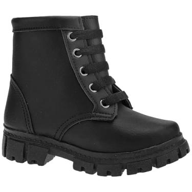 Imagem de Bota Feminina Infantil Bota Tratorada Feminina Botinha Macia (Preto, BR, Criança de 4 a 8 anos, Numérico, 21)