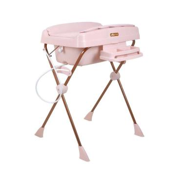Imagem de Banheira De Bebê Com Trocador Burigotto Millenia + Moun Amour Rosa U