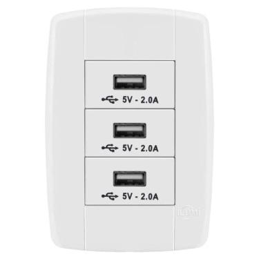 Imagem de Conjunto 3 Tomada Usb - Ilumi Lev - 87023