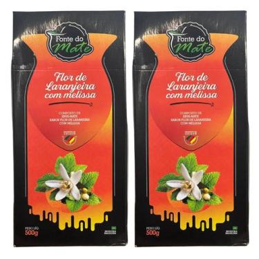 Imagem de 2 Erva Mate Chimarrão FONTE DO MATE FLOR LARANJEIRA MELISSA
