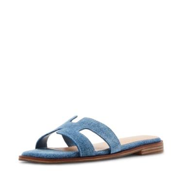 Imagem de Madden Girl Sandália feminina Haileyy Slide, Jeans, 6.5