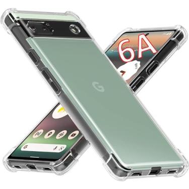 Imagem de USTIYA Capa para Google Pixel 6A Capa Transparente TPU Quatro Cantos Fundo Macio Transparente