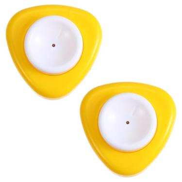Imagem de Ptwola 2 peças perfurador de ovos crus perfurador de buraco de ovo com trava de segurança de base para obter um bom ovo cozido fácil descascador de casca de poker com pino afiado retrátil para