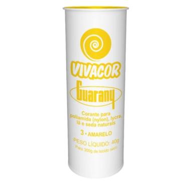 Imagem de Tinta P/ Tecido Corante Roupas Vivacor Guarany 40G Amarelo