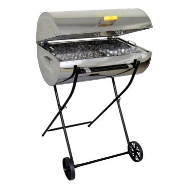 Imagem de Churrasqueira Brasão Grill Inox Grelha E Carrinho 95X58X35Cm