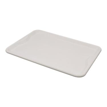 Imagem de Conjunto 10 Bandejas Plásticas Self-service Refeição 48 X 32,5 X 2 Br-100 Branca - Dell...