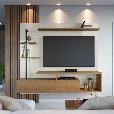 Imagem de Home Painel Suspenso 180cm Maui Led Off White/freijó G73 - Gran Belo