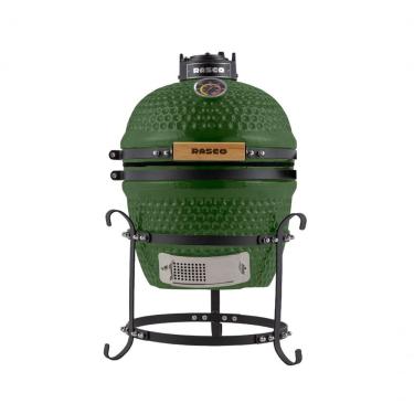 Imagem de Churrasqueira Kamado Mini Da Rasco Verde Com Grelha Em Aço Inox E Suporte. Ideal Para Até 3 Pessoas Verde