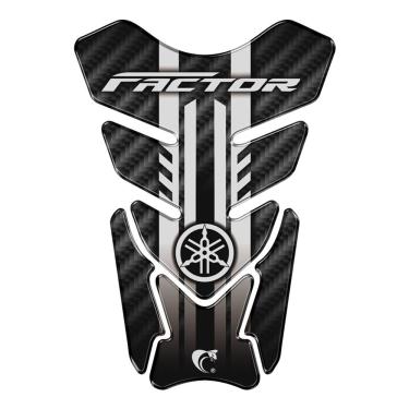 Imagem de Adesivo Protetor De Tanque Resinado Moto Yamanha Factor Preto Cor Preto