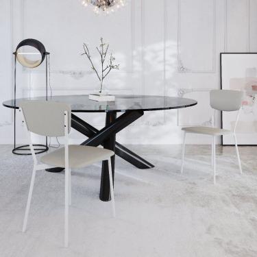 Imagem de Cadeira Fixa Estofada Vintage Retrô Com 2 Unidades Off White-branco