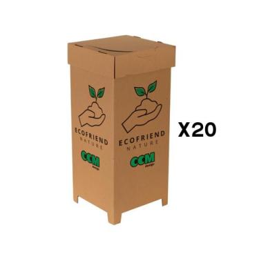 Imagem de Kit 20 Lixeira Descartável De Papelão - Aldinox