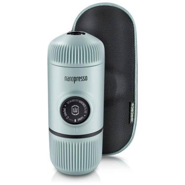 Imagem de Cafeteira Elétrica Expresso Portátil 261 Psi 15,6cm 80ml de Água Mini Manual Ártico, Aço, WACACO, Azul Aço