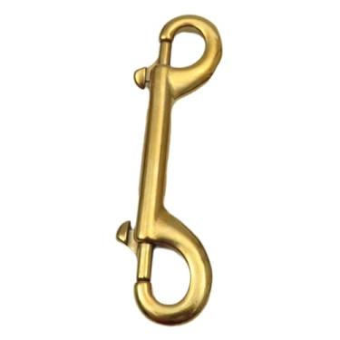 Imagem de YIJU Fecho de corrente com fecho de pressão de parafuso de ponta dupla para coleira de cachorro agrícola equino, 115 Mm de Ouro