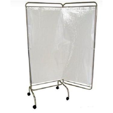 Imagem de Biombo duplo em aço inox faces em plástico - BR CIRURGICA