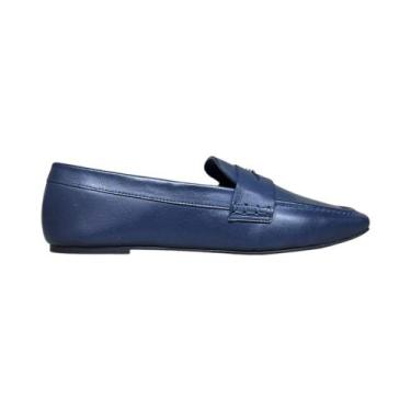 Imagem de Mocassim feminino capodarte 4018823 couro original, Marinho, 39