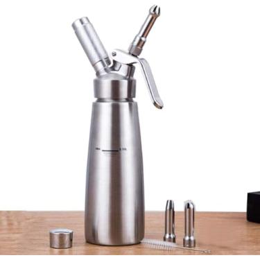 Imagem de Creme Gun Foamer Fresh Cream Foamer Creme Decoração Gun Molecular Air Cylinder Gourmet Garrafa De Sifão