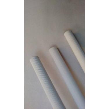 Imagem de Poleiro Plástico Frisado Branco 50cm   2 Unidades Medidas: 10mm / 13mm