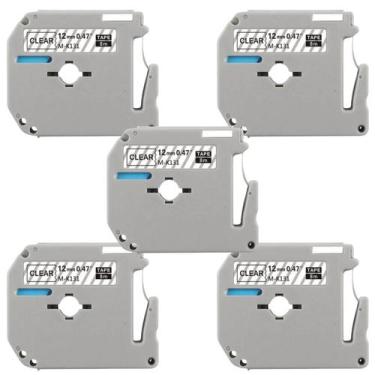 Imagem de 5 Fita Compatível Pt-70 Pt-80 Rotulador Brother-Transparente - Masterp