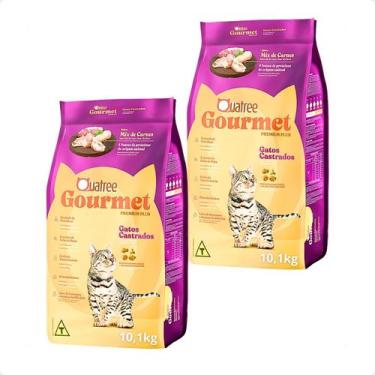 Imagem de Combo 2 Ração Quatree Gourmet Gatos Castrados Mix de Carnes - 10,1Kg