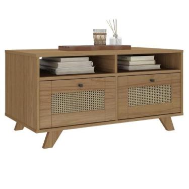 Imagem de Mesa de Centro Retrô 2 Gavetas Tibagi Carvalho - CASA H