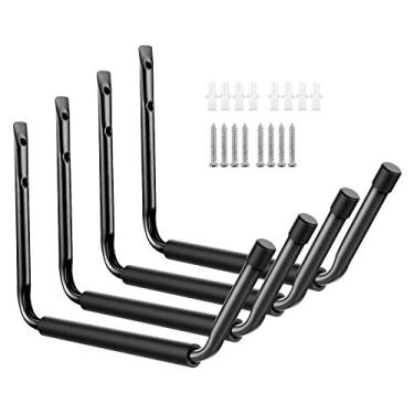 Imagem de Ganchos de armazenamento de caiaque para garagem resistente, suporte utilitário de parede para prancha de canoa, prancha de surf, esqui, escada, mangueira, cadeiras dobráveis, bicicleta e ferramentas