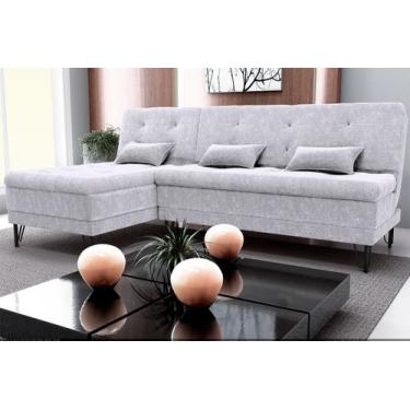 Imagem de Sofá Cama Chaise Versátil 3 Lugares Boucle - SV DECOR