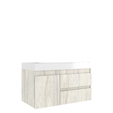 Imagem de Gabinete para Banheiro 79cm X 50cm Califórnia 80 Carvalho