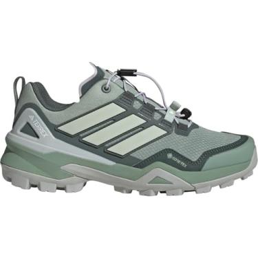 Imagem de adidas Tênis feminino Terrex Skychaser Gore-tex para caminhada, Verde prata/verde linho/hera, 39