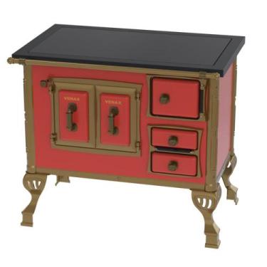 Imagem de Fogao a Lenha Venax GII n 1 Colonial Premium Vermelho, SAIDA ESQUERDA